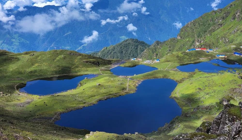 view of five lake in Panch-pokhari-trek