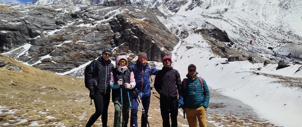 Photo with customer while khayer lake trek