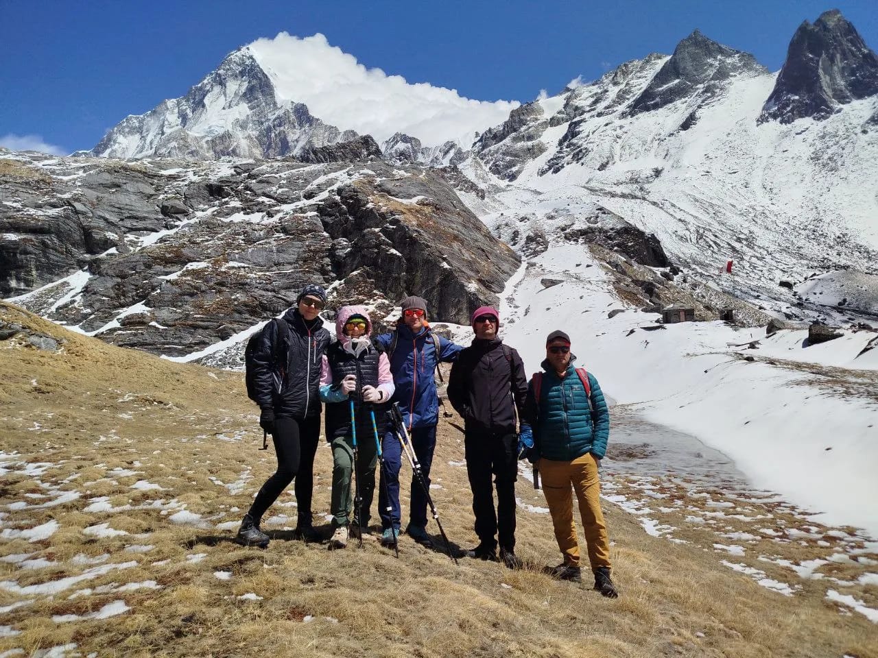 Photo with customer while khayer lake trek
