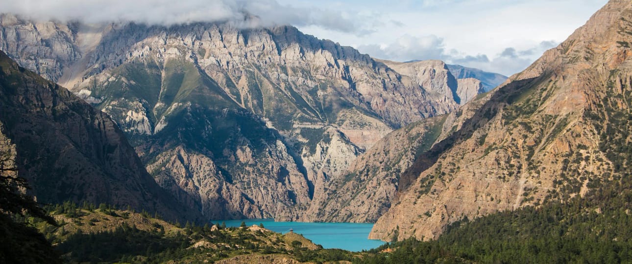 view of lake in dolpo region