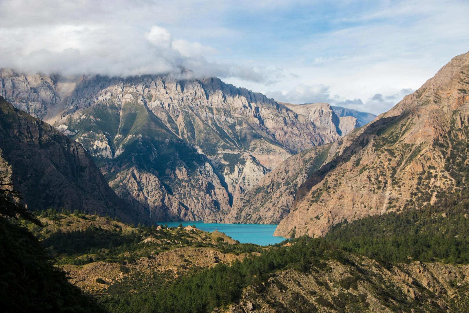 view of lake in dolpo region
