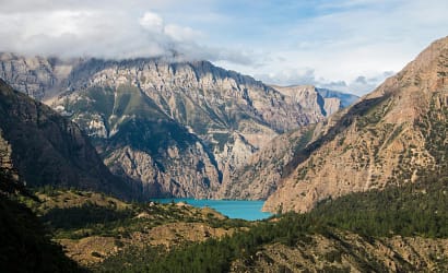 view of lake in dolpo region