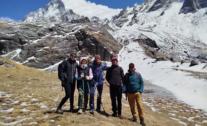 Photo with customer while khayer lake trek