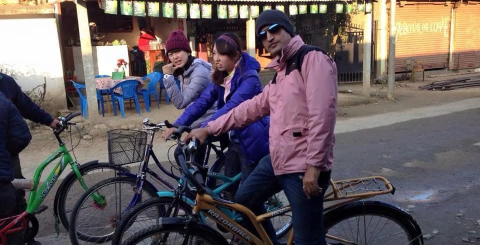 cycling from Kathmandu ot dhulikhel