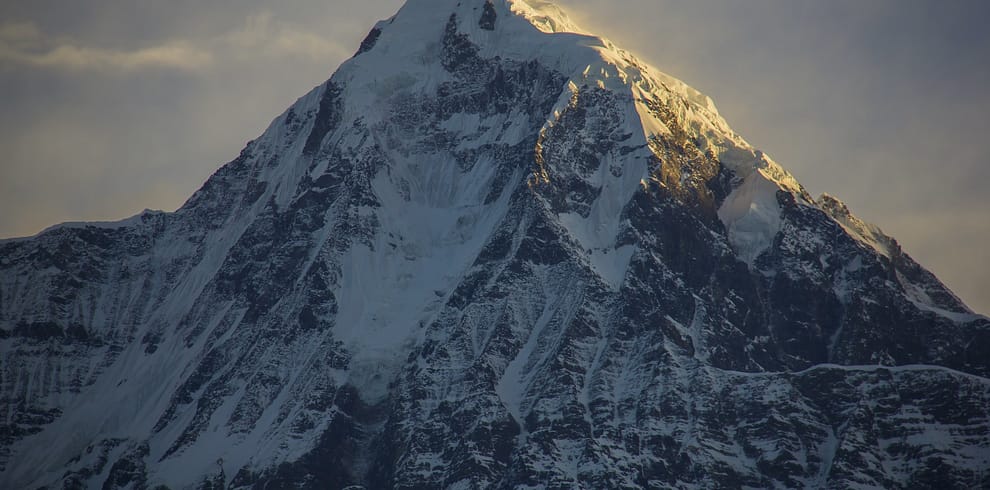 stunning view of Himchuli Peak