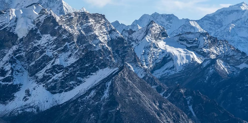 stunning views of pokalde peak