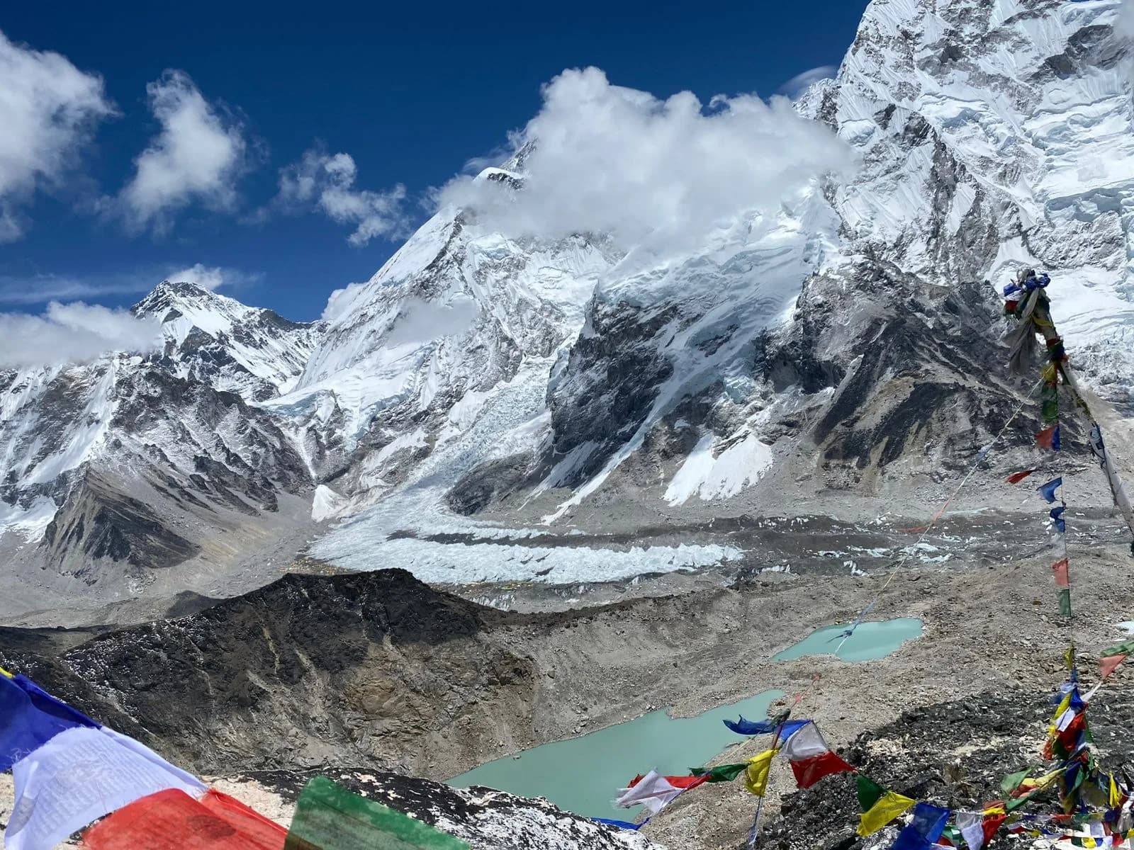 View of Everest from Everest Base Camp trek.